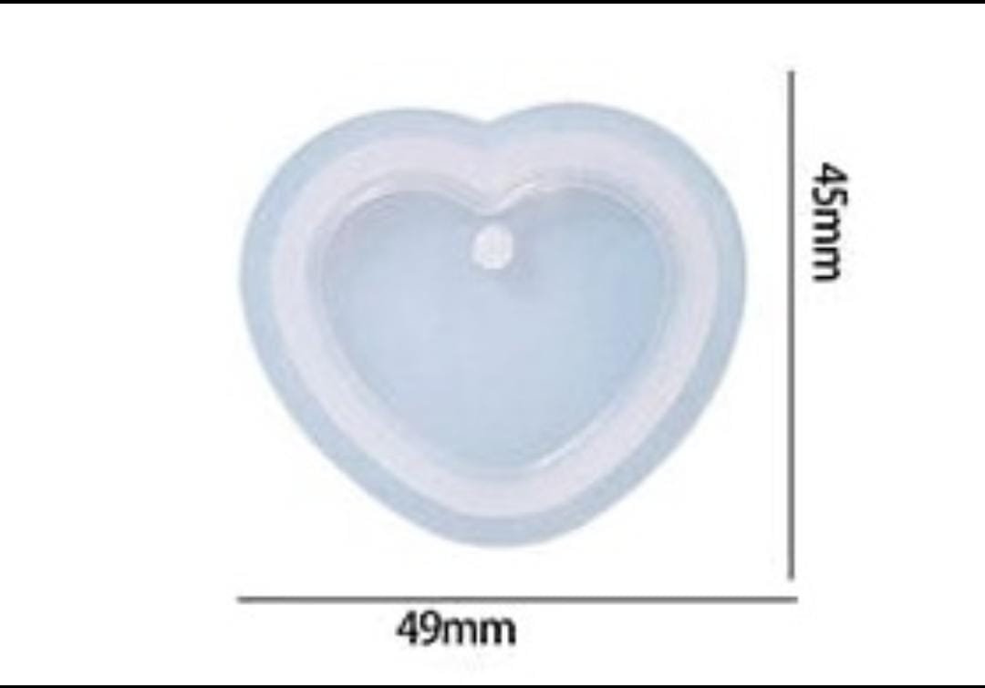 Heart Keychain & Pendant Mould 49 mm