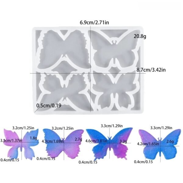 4 Cavity Butterfly Mould