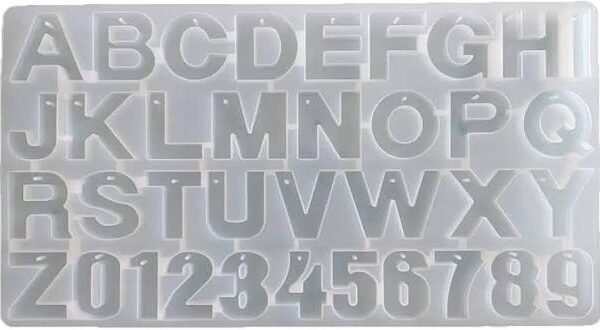 Front Pouring Alphabet Mould with Holes